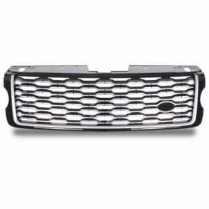 Black & Chrome Facelift Look Front Grille To Fit Range Rover Vogue 13-17