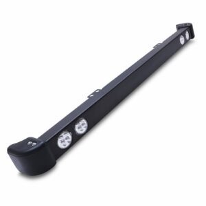 Steel Front Bumper Round LED Spot Light Bar To Fit Land Rover Defender Ld 2.2 2.4 TD4 83-16