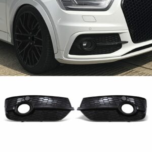 Front RSQ3 Style Fog Light Surrounds Gloss Black – Audi Q3 8U 11-15