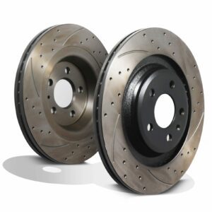 Rear Drilled Grooved 330mm Brake Discs - Audi S4 B8 S5 Q5 Quattro Avant 09-17