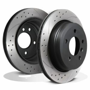 Rear Drilled Grooved 300mm Brake Discs - BMW 1 Series E81 E87 120D 130I 04-12