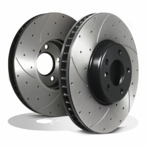 Front Drilled Grooved 348mm Brake Discs - BMW 5 Series F10 F11 520D 530D 535D