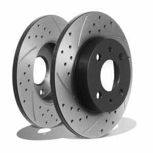 Rear Drilled Grooved Brake Discs 240mm - Lancia Delta Dedra 1.6 1.8 1.9TD 89-12