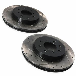 Front Drilled Grooved 262mm Brake Discs - Honda Civic EG EH 1.6 I 16V Vtec