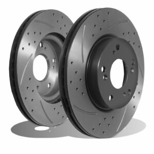 Front Drilled Grooved 282mm Brake Discs - Honda Civic 8th Gen FN 06-12