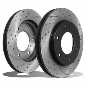 Front Drilled Grooved 294mm Brake Discs - Mitsubishi L200 Triton Di-D 4WD 05+