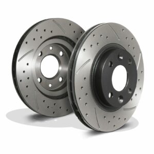 Front Drilled Grooved Brake Discs 258mm - Smart Forfour W453 14-19