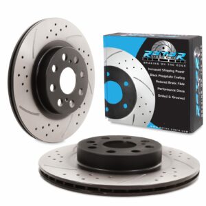 Rear Vented Drilled Grooved 263mm Brake Discs - Toyota MR2 1ZZ 1.8 16V 00-07