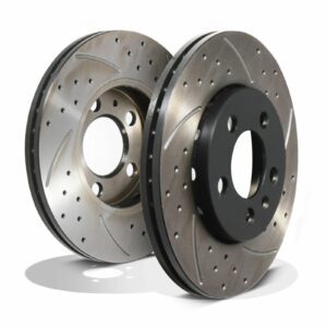 Rear Drilled Grooved 256mm Brake Discs - VW Golf MK4 Bora 1.8T 2.3 V5 Vr6 GTI