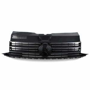 Gloss Black Badged Front Bumper Grille - VW Transporter T6 Van 16-19