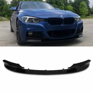 Front Splitter M Sport Style Lip Gloss Black - BMW 3 Series F30 12-18