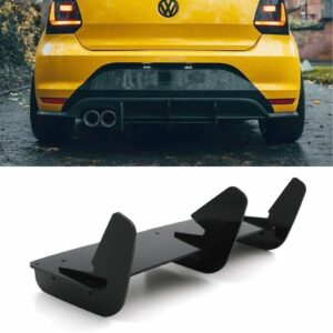 Rear Bumper Diffuser Gloss Black - VW Volkswagen Polo MK5 GTI 6C 2014-2018