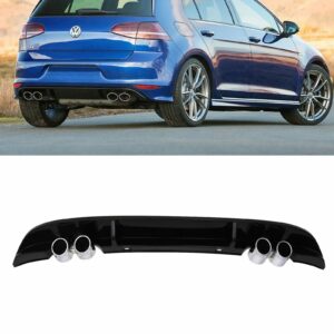 Quad Tip Rear Exhaust Spoiler Bumper Diffuser Valance - VW Golf MK7.5