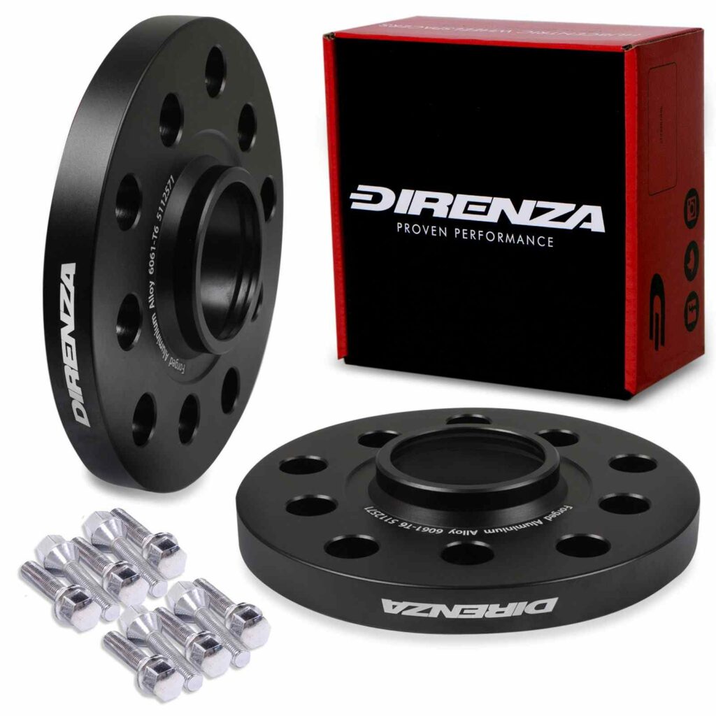 Direnza 15mm Wheel Spacers - Pair - VW Volkswagen Golf GTI GTD R / Passat / Scirocco | 5×112 M14×1.5 57.1mm