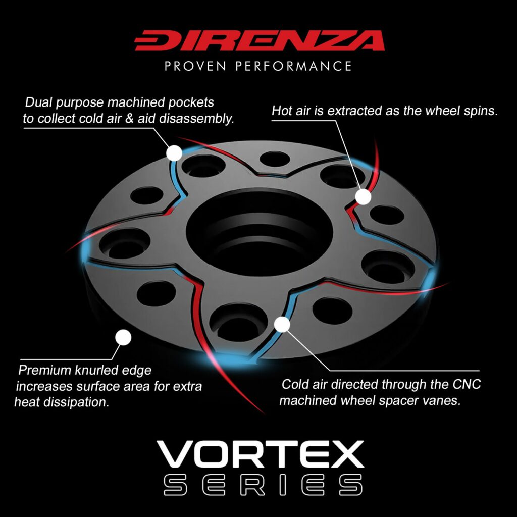 Direnza 20mm Wheel Spacers - Pair - Ford Focus MK3 ST250 / RS 11-18 | 5×108 M12×1.5 63.3mm