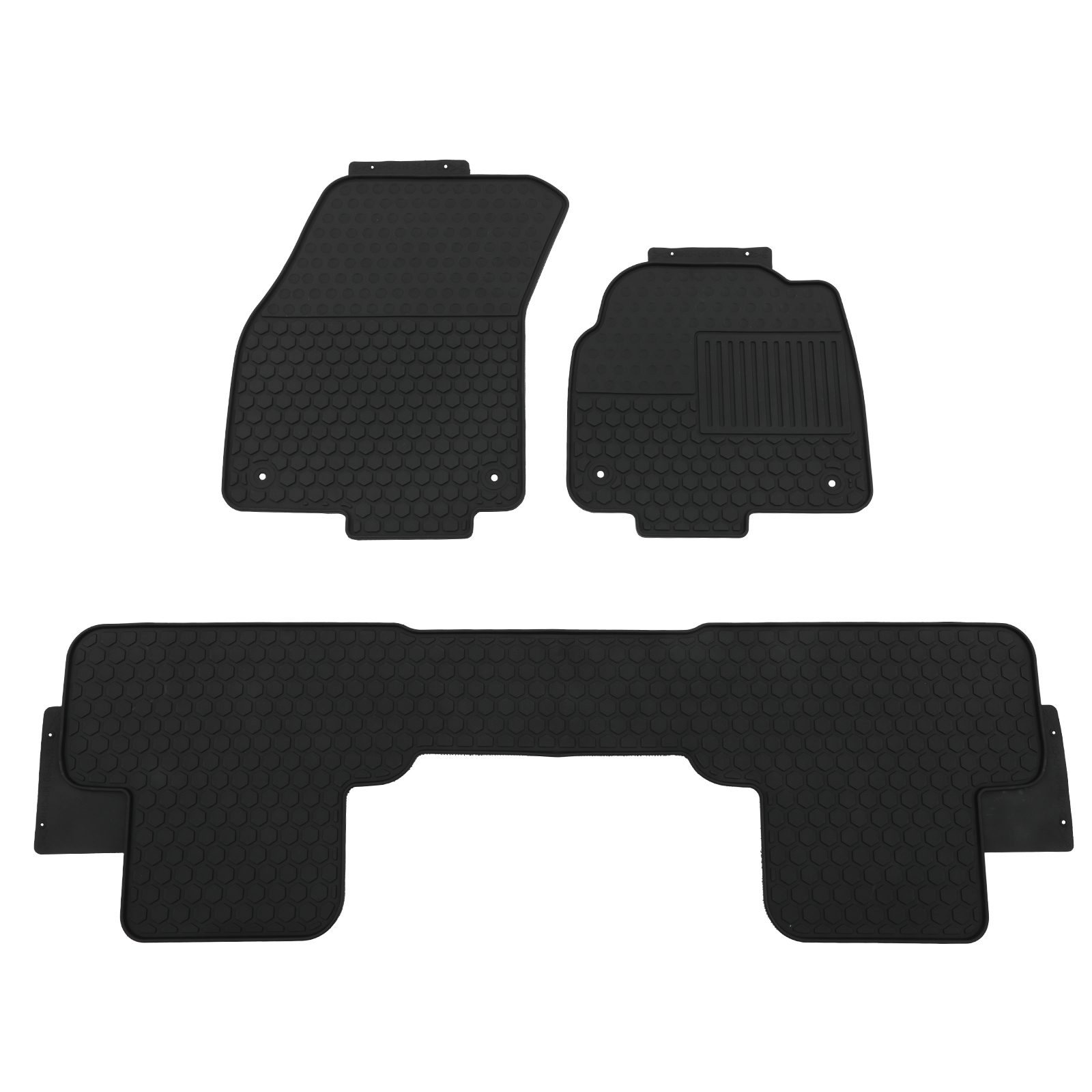 Predator 4x4 Black Rubber Car Mats To Fit Range Rover Evoque L538 11-18