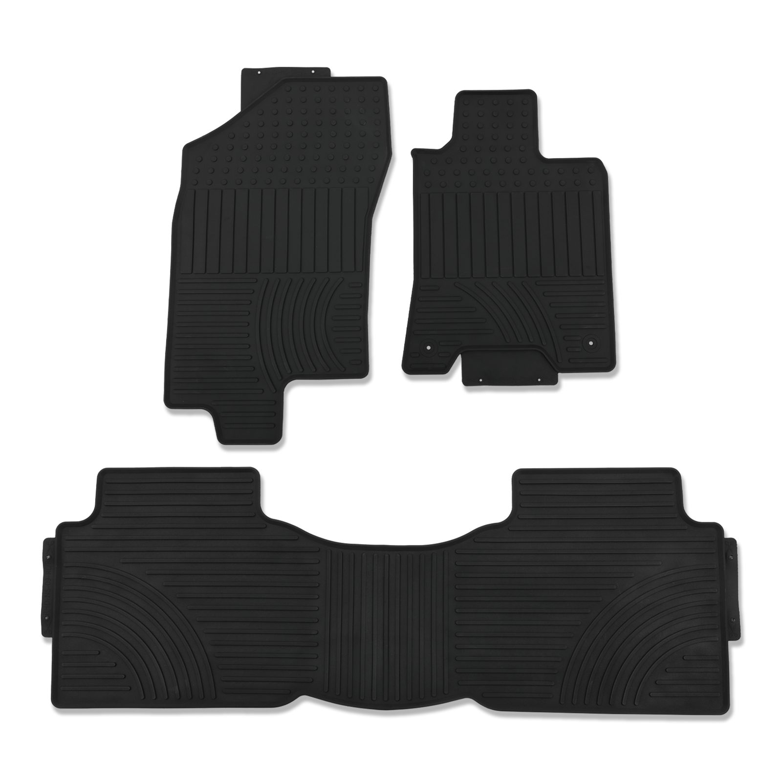 Nissan Navara D23 NP300 15-21 Black Rubber Car Mats