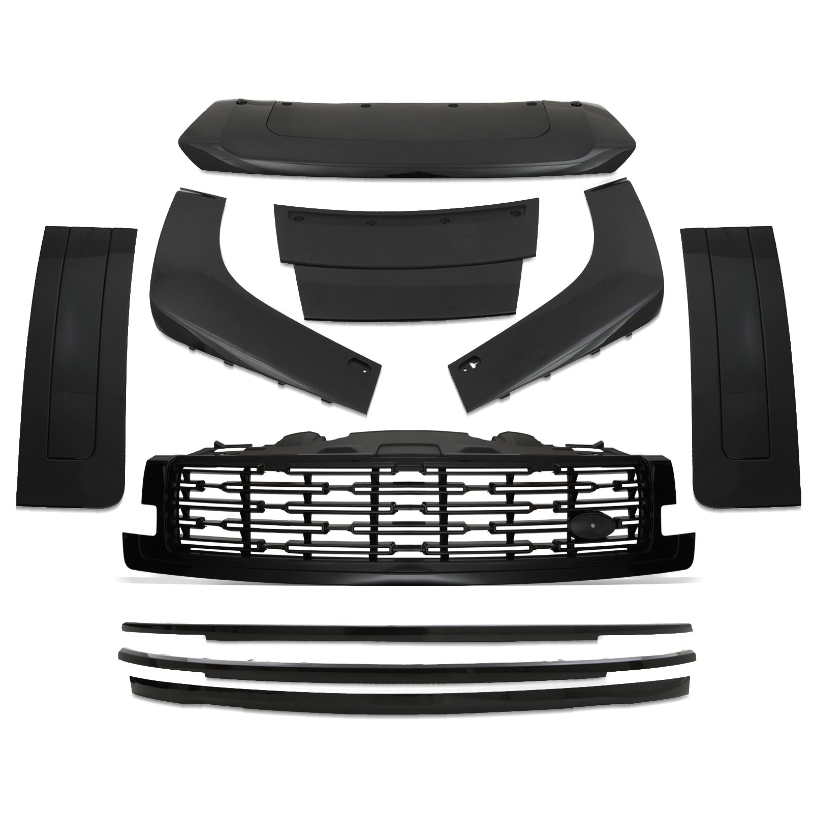 Predator 4x4 Black Body Trim Kit and Grille To Fit Range Rover Vogue L460 2022+