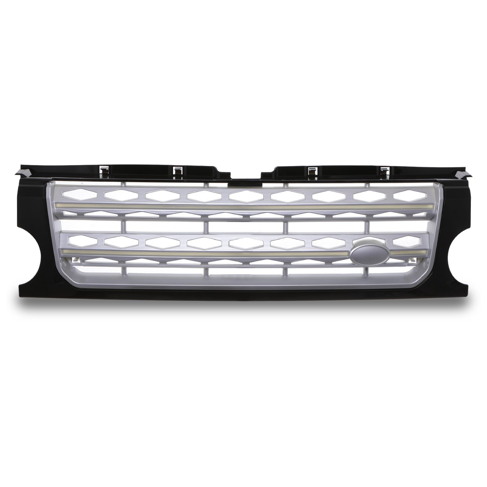 Black & Silver Disco 4 Style Grille To Fit Land Rover Discovery 3 04-09