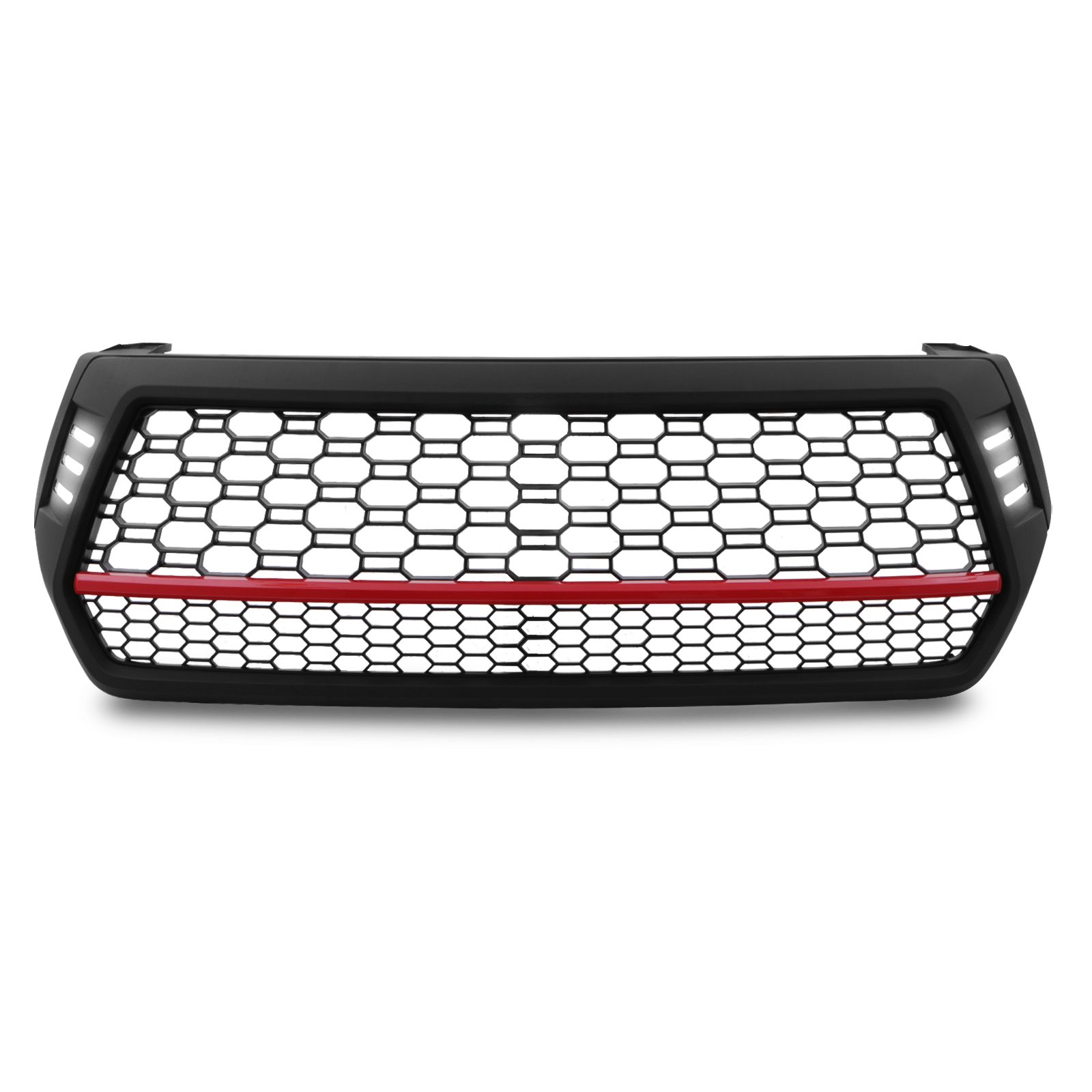 Toyota Hilux Revo Rocco Revo 18+ Black & Red Badgeless Grille With LED's
