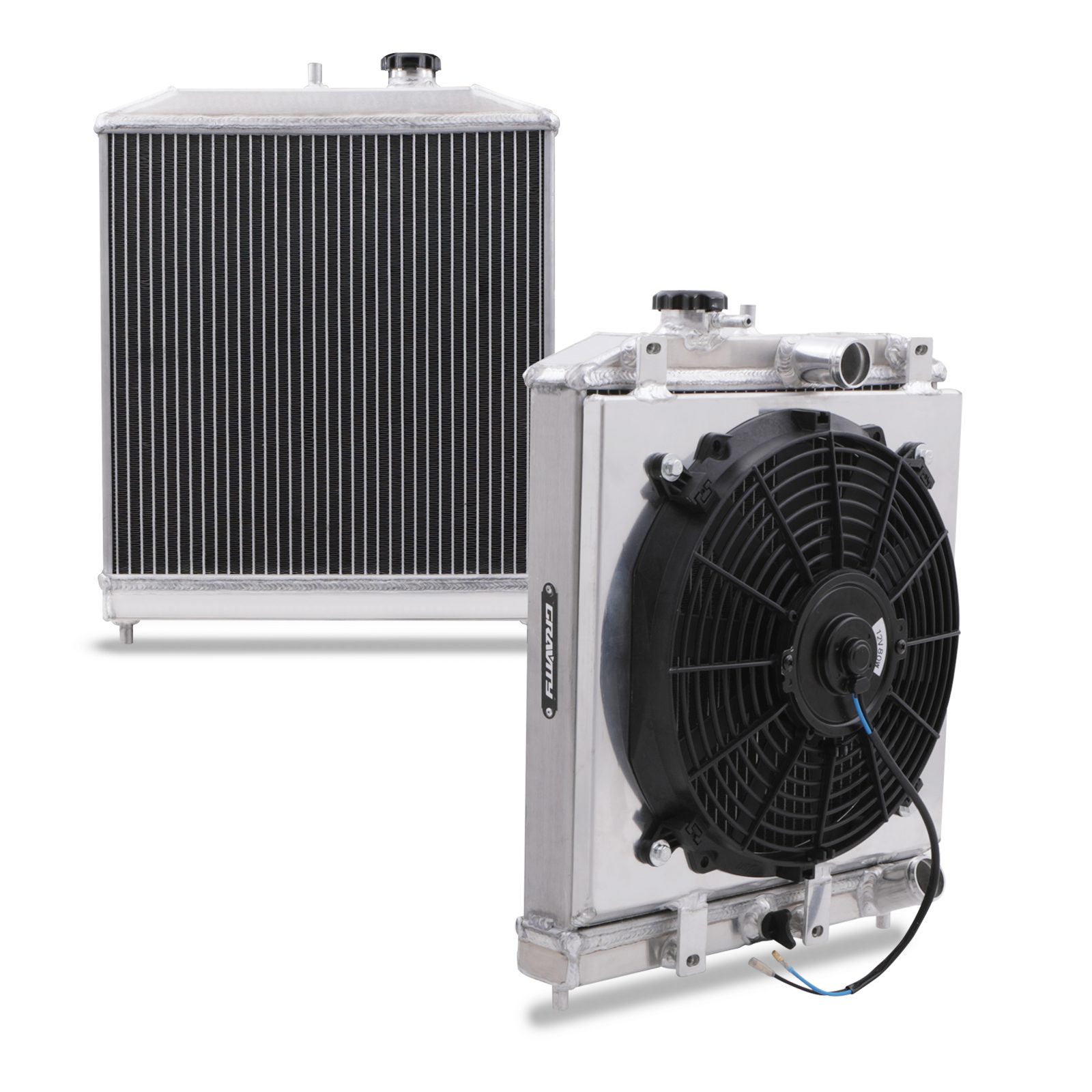 Honda Civic EF/EG/EK 88-00 42mm High Flow Alloy Radiator & Fan Shroud Kit