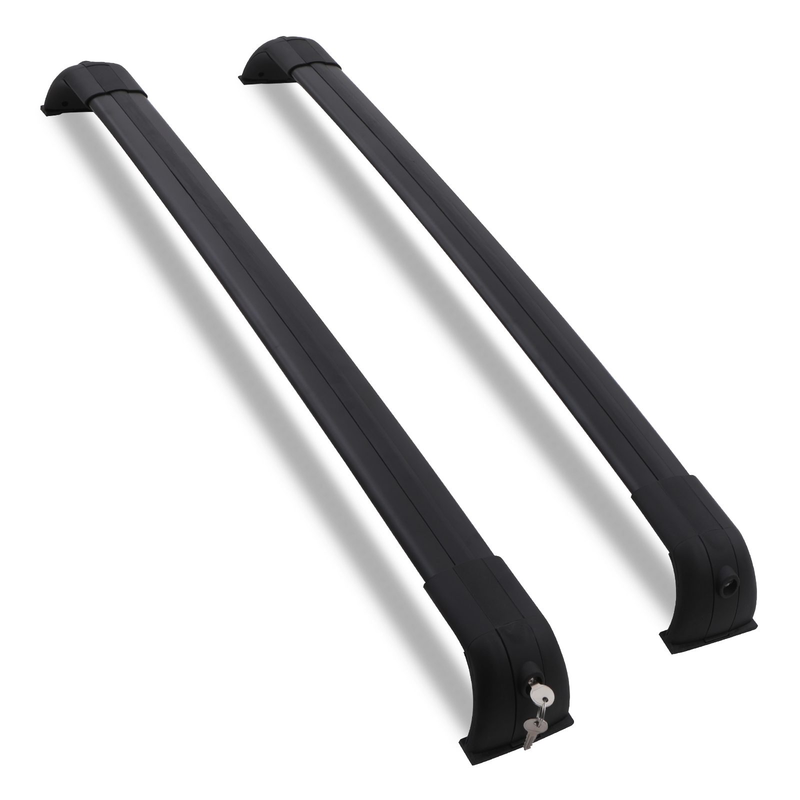 Black Locking Roof Cross Bars To Fit Land Rover Discovery 3 / 4 2004-2016