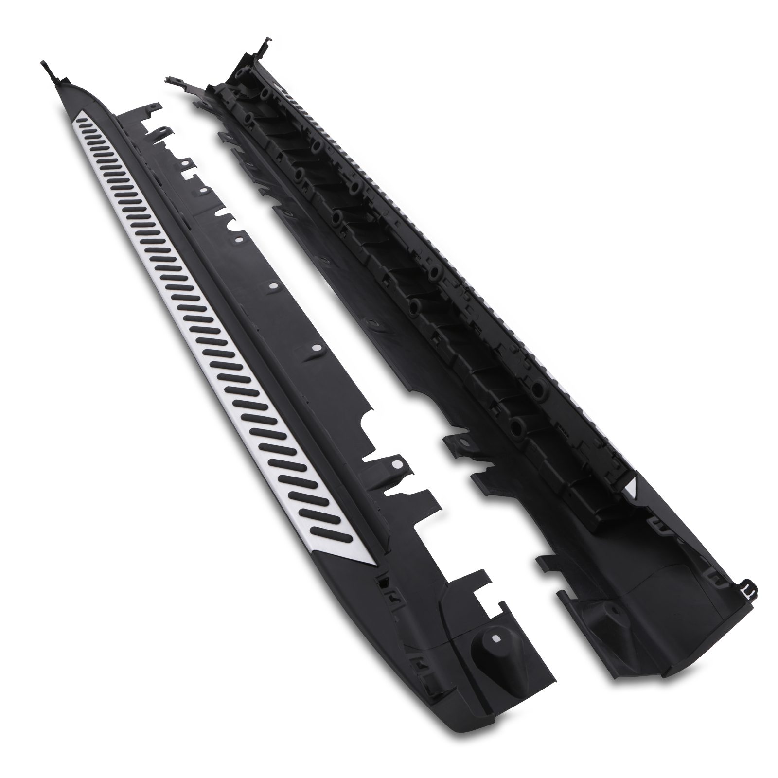 BMW X5 F15 2014-18 Black & Silver Side Steps