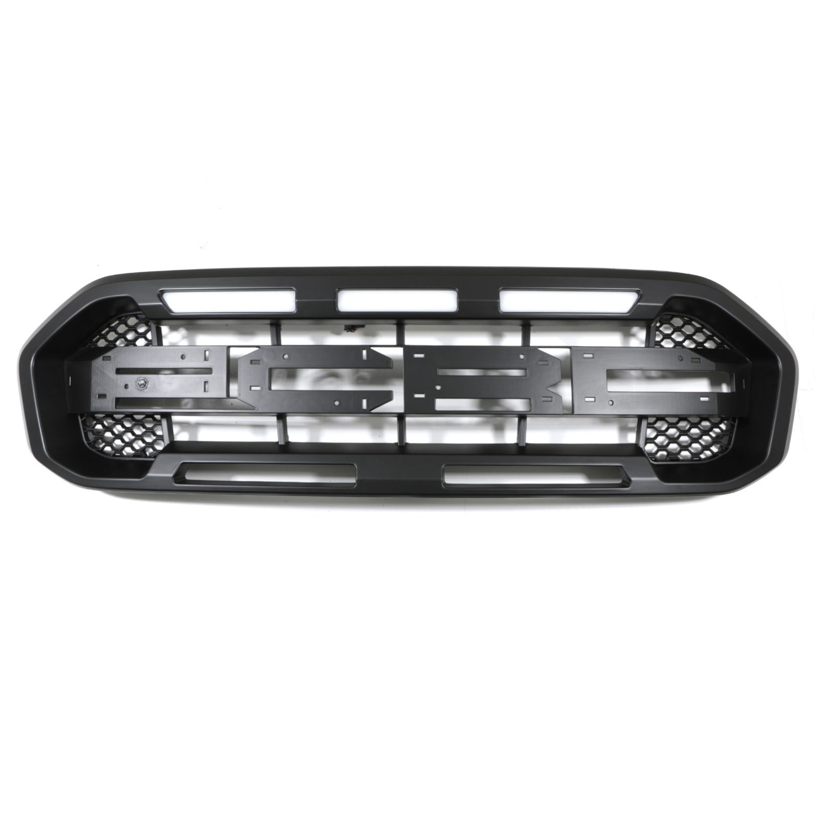 Ford Ranger T8 XLT 18-21 Black Grille With White LED Lights
