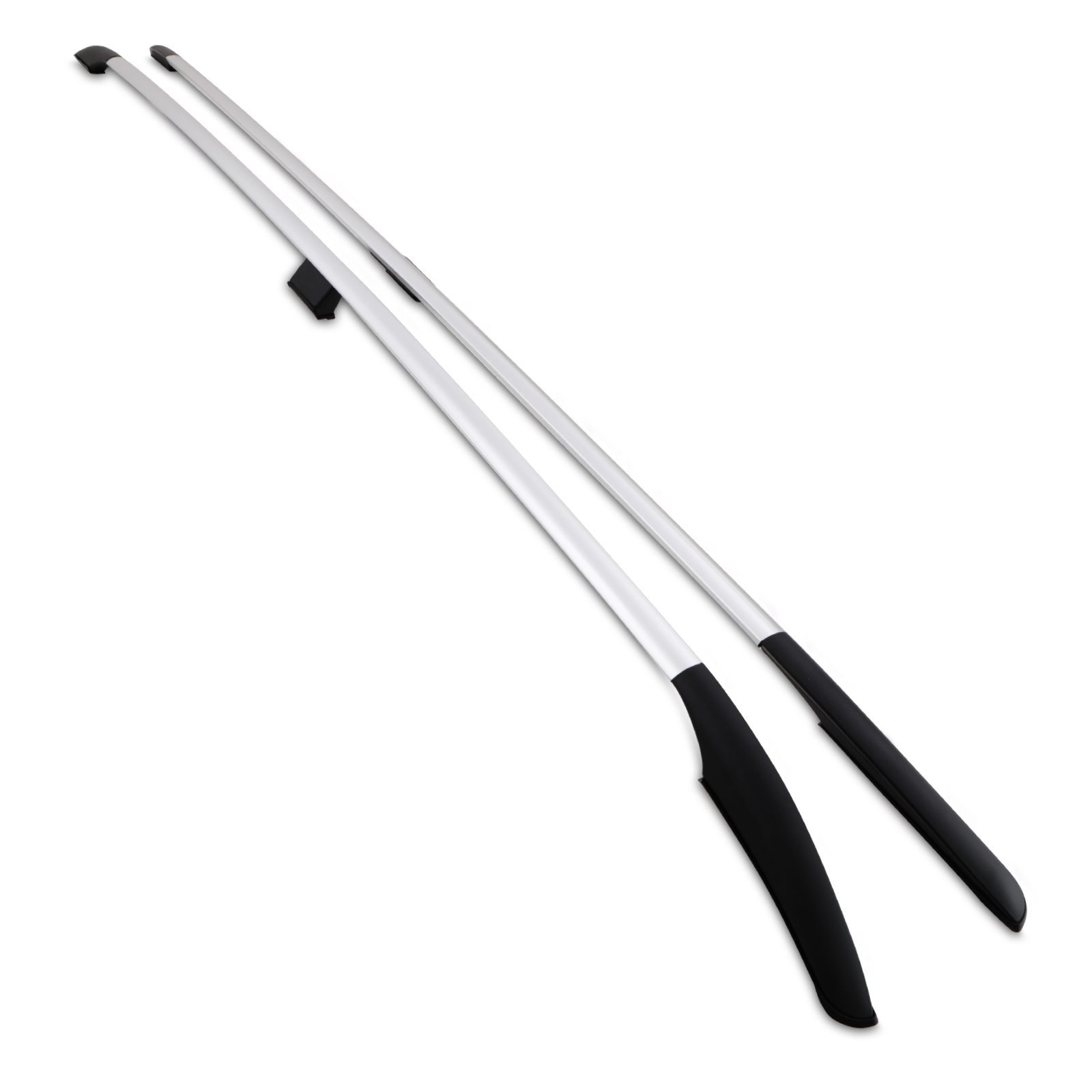 Mercedes Vito W639 LWB 10-13 Silver & Black Roof Rails