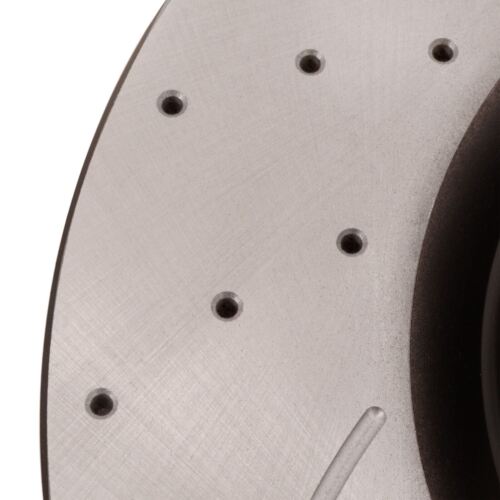 Rear Drilled Grooved 282mm Brake Discs - VW Jetta Passat 1.9 2.0 TDI TFSI TSI