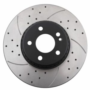 Front Drilled Grooved 318mm Brake Discs - Mercedes Benz C Class C A W 205 14+