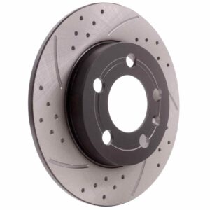 Rear Drilled Grooved 239mm Brake Discs - Audi A3 8L 1.8T Quattro 96-03