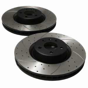 Front Drilled Vented 356mm Brake Discs - Audi S7 A6 C7 A8 D4 3.0 TDI Quattro