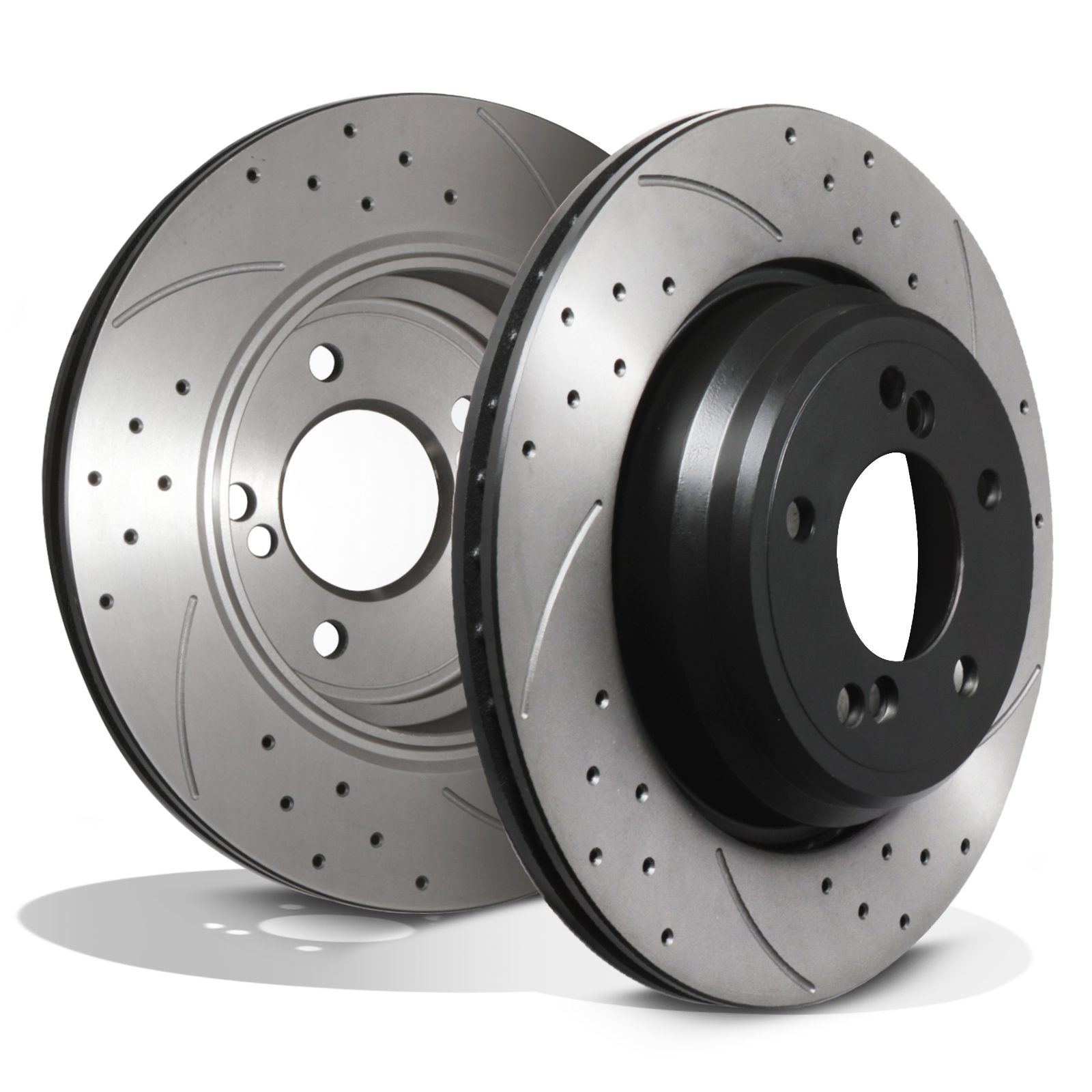 Rear Drilled Grooved 326mm Brake Disc Pair - BMW 3 Series E46 M3 3.2 00-06