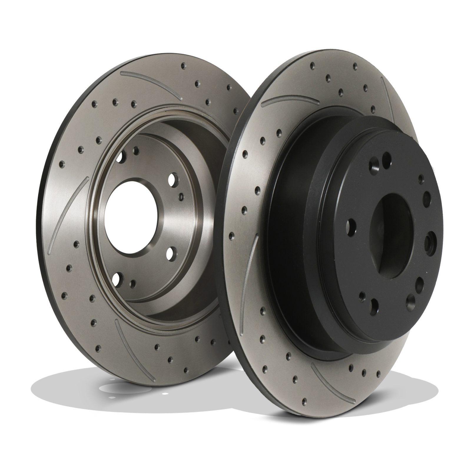 Rear Drilled Grooved Brake Discs 282mm - Honda Accord Tourer 2.2D I-CDTI 02-08