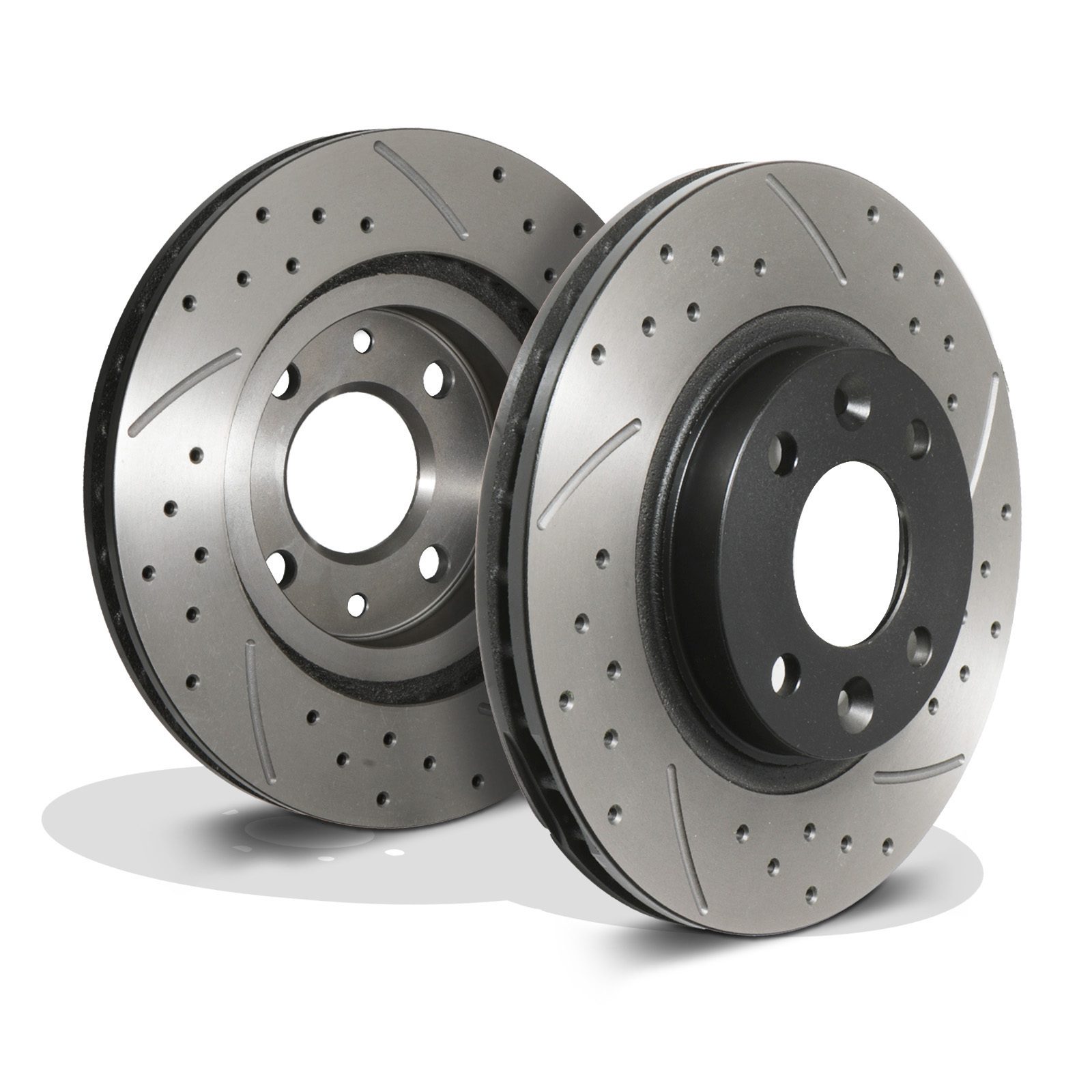 Front Drilled Grooved Brake Discs 258mm - Renault Twingo MK3 0.9 1.0 2014+