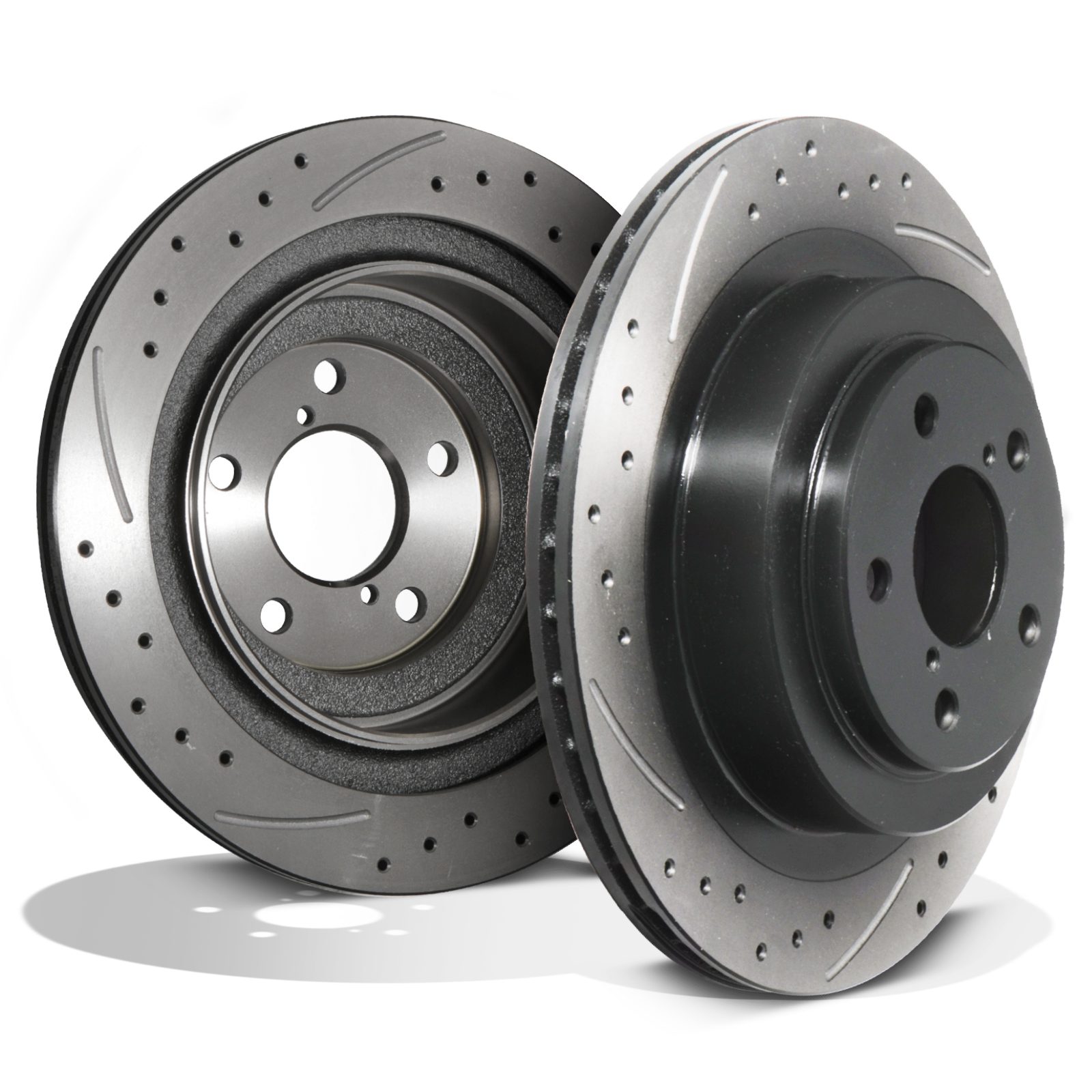Rear Drilled Grooved 290mm 5X100 Brake Discs - Subaru Impreza Legacy WRX 00-09