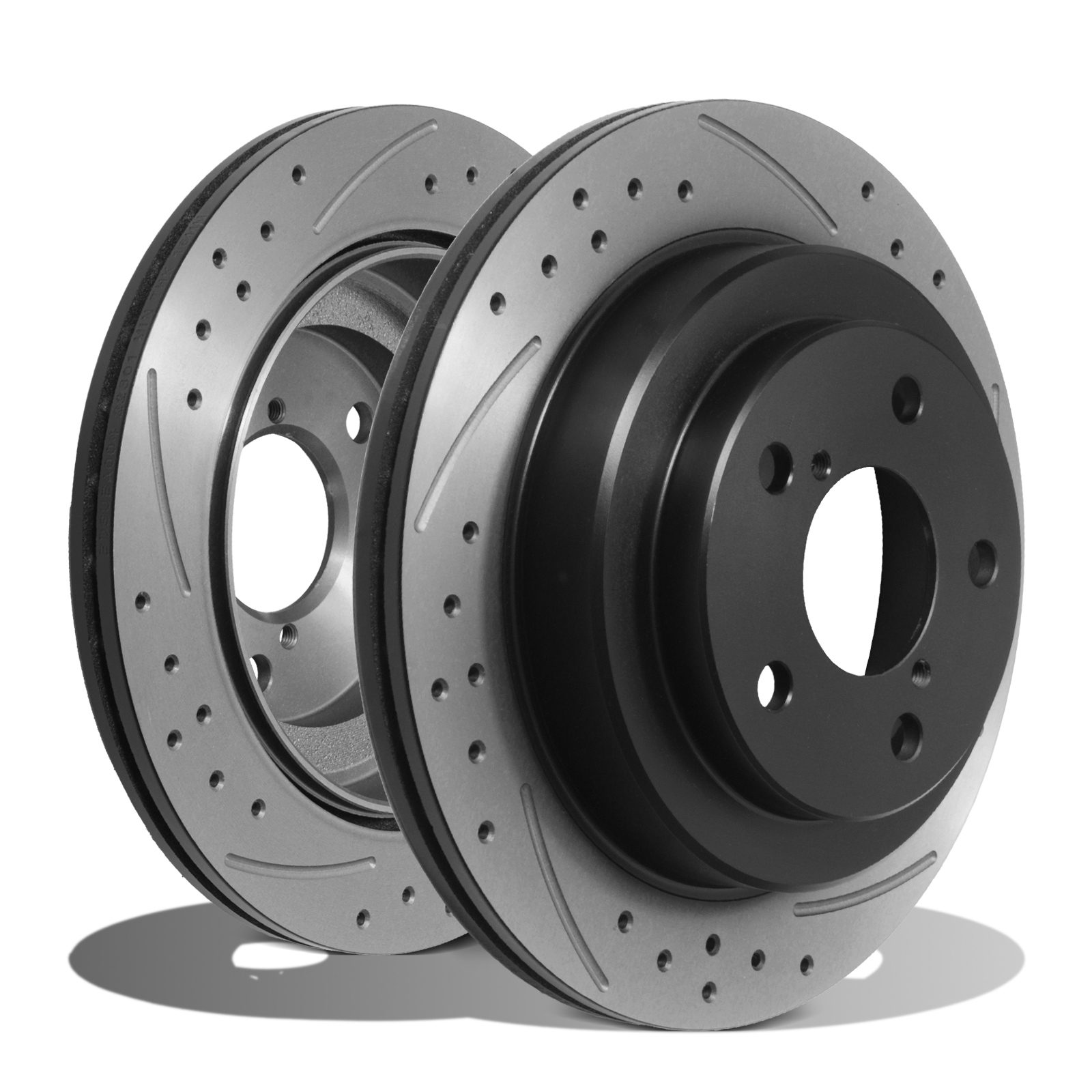 Rear Drilled Grooved 265mm Brake Discs - Subaru Impreza New Age WRX 01-05