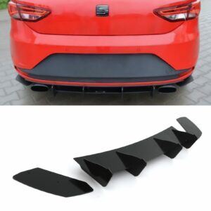 Rear Diffuser Blade Style Gloss Black - Seat Leon MK3 Cupra 2012-2016