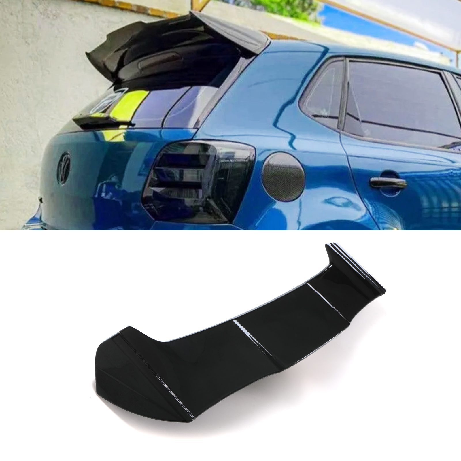 VW Polo MK5 2011-2018 Gloss Black Rear Spoiler