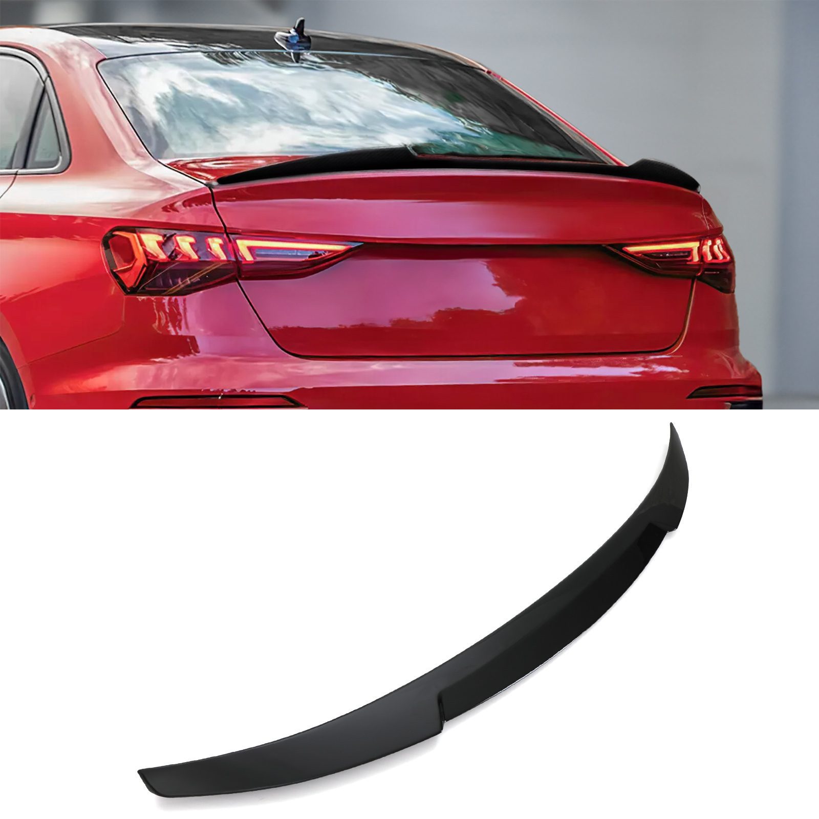 M4 Style Rear Boot Spoiler Gloss Black - Audi A3 8Y 2020+