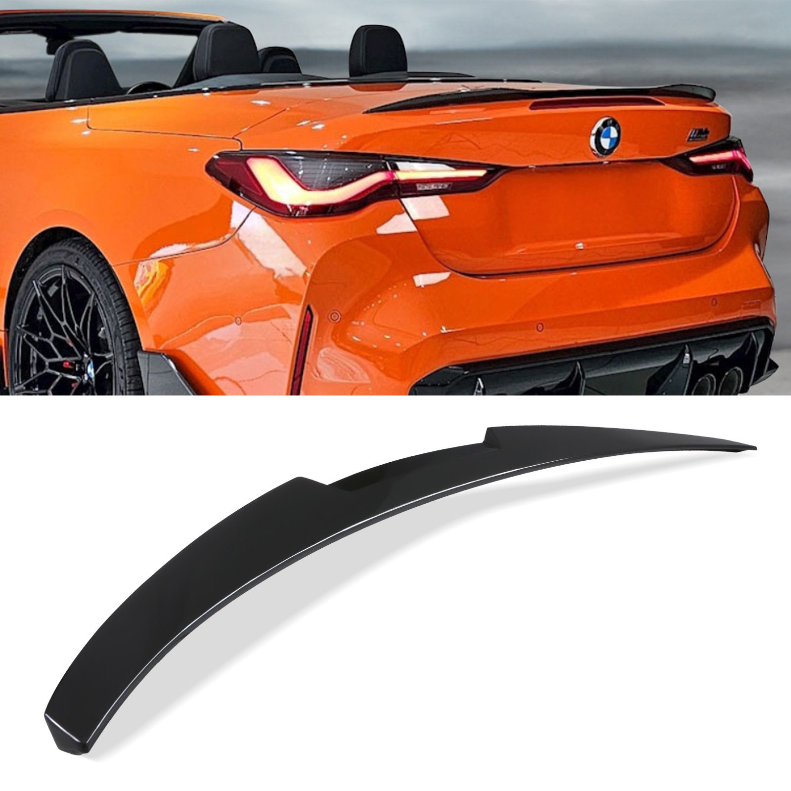 Gloss Black M4 Style Spoiler - BMW 4 Series Convertible G23 2021+