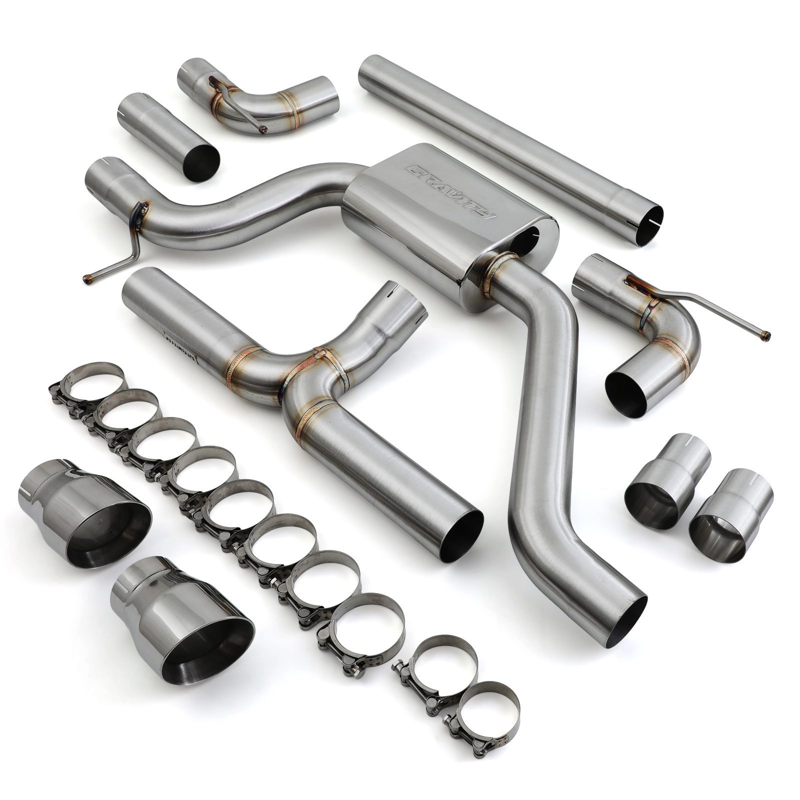 Cat Back Dual Tip Exhaust System – Volkswagen Golf MK7 MK7.5 2.0 TSI GTI 2013-2020