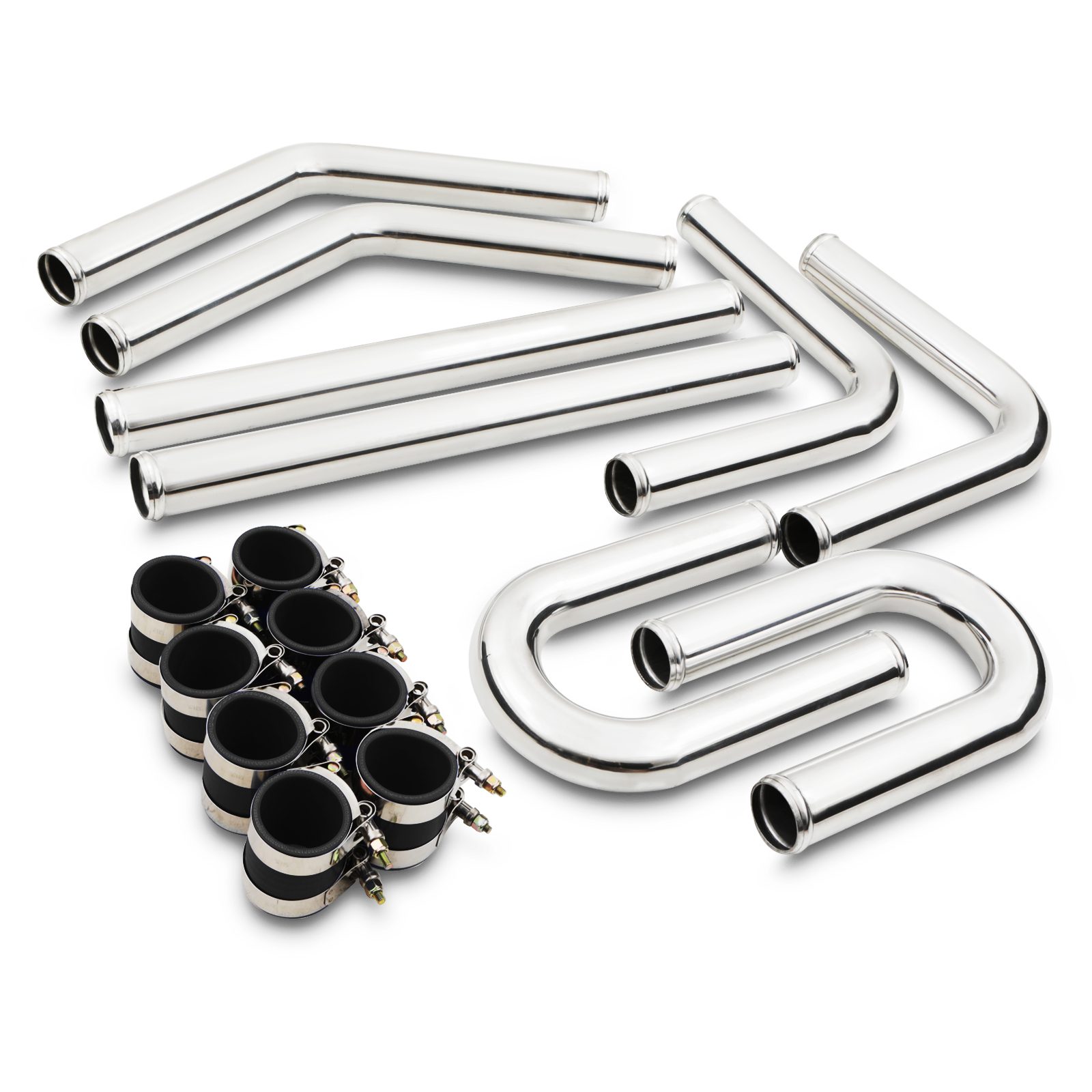 Universal 2″ Aluminium Front Mount Intercooler Hard Pipe Kit