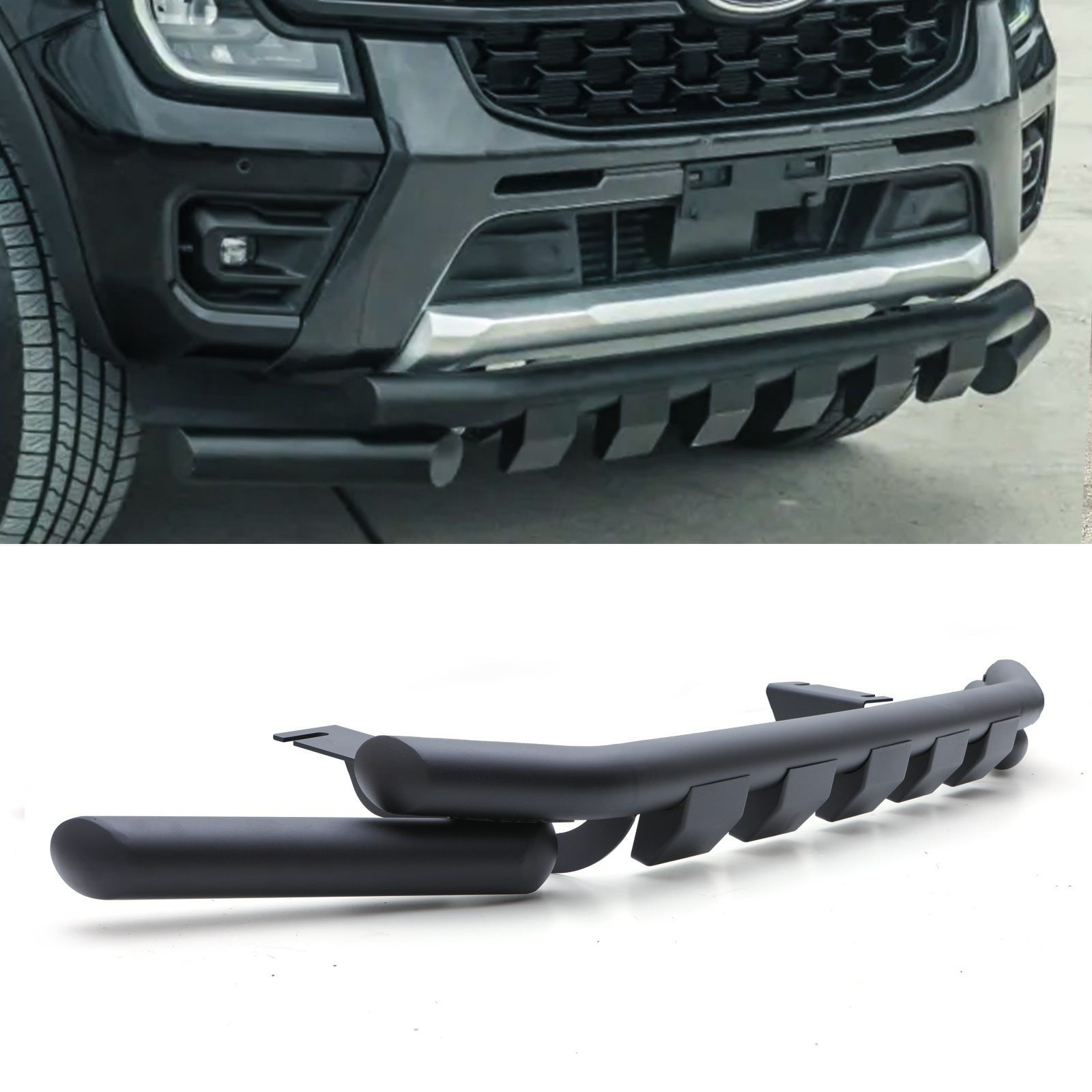 Ford Ranger T9 2023+ – Twin Nudge Bull Bar Spoiler